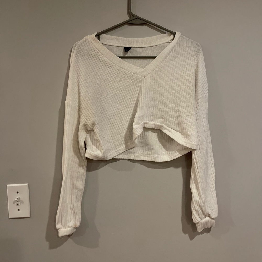 white sweater